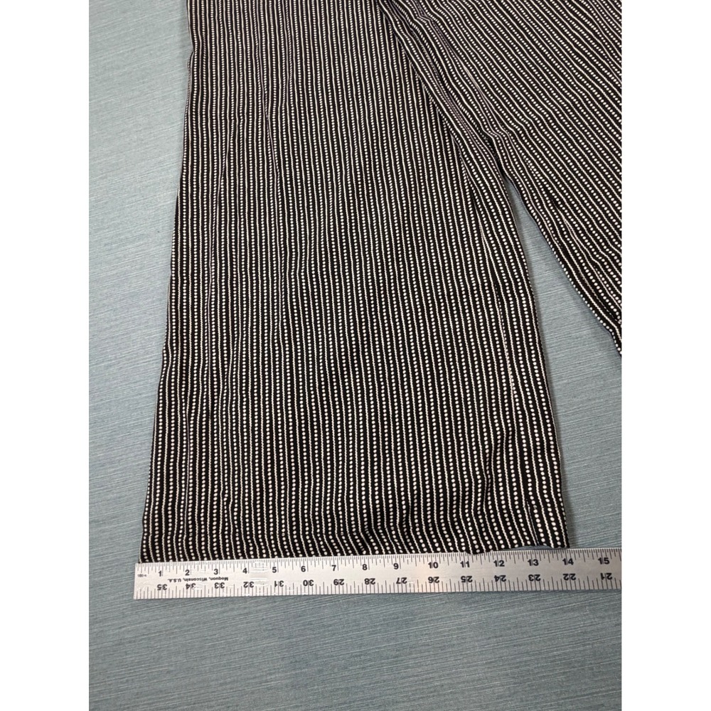 Unbranded Wide Leg Jumpsuit Womens M Black White Excellent Dotted Stripe Ruffle - Picture 5 of 12